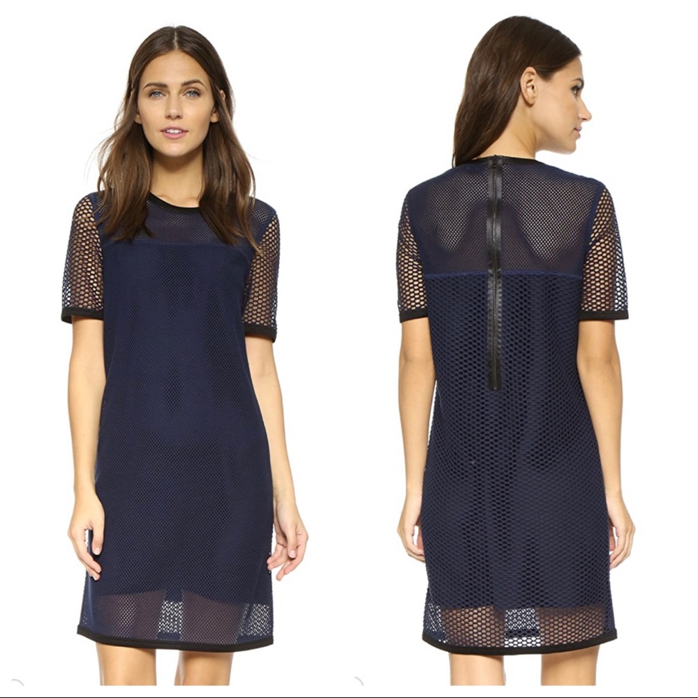 Rag & Bone Luna Mesh Short Sleeve Shift Dress XXS